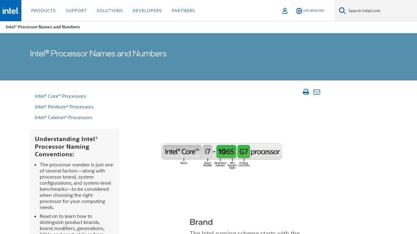 Intel® Processor Names, Numbers and Generation List