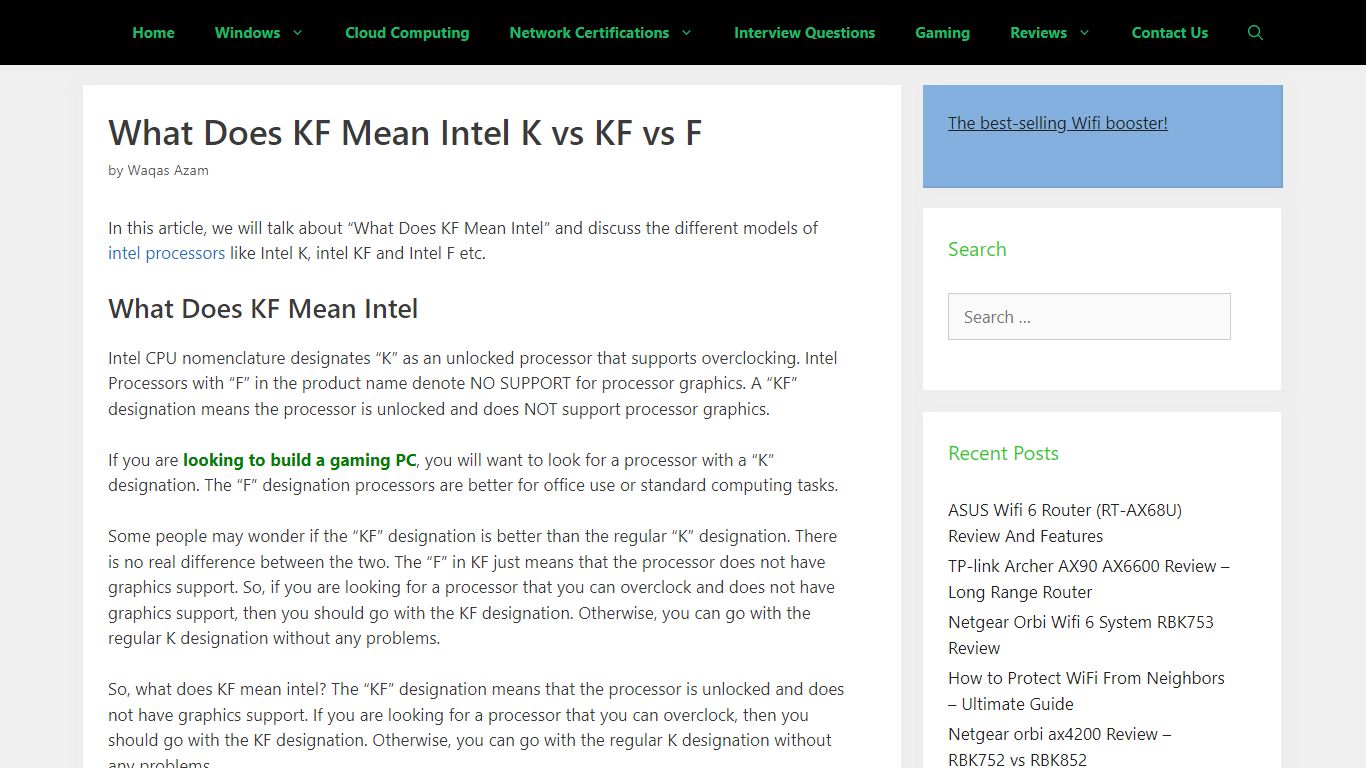What Does KF Mean Intel K vs KF vs F - W7cloud