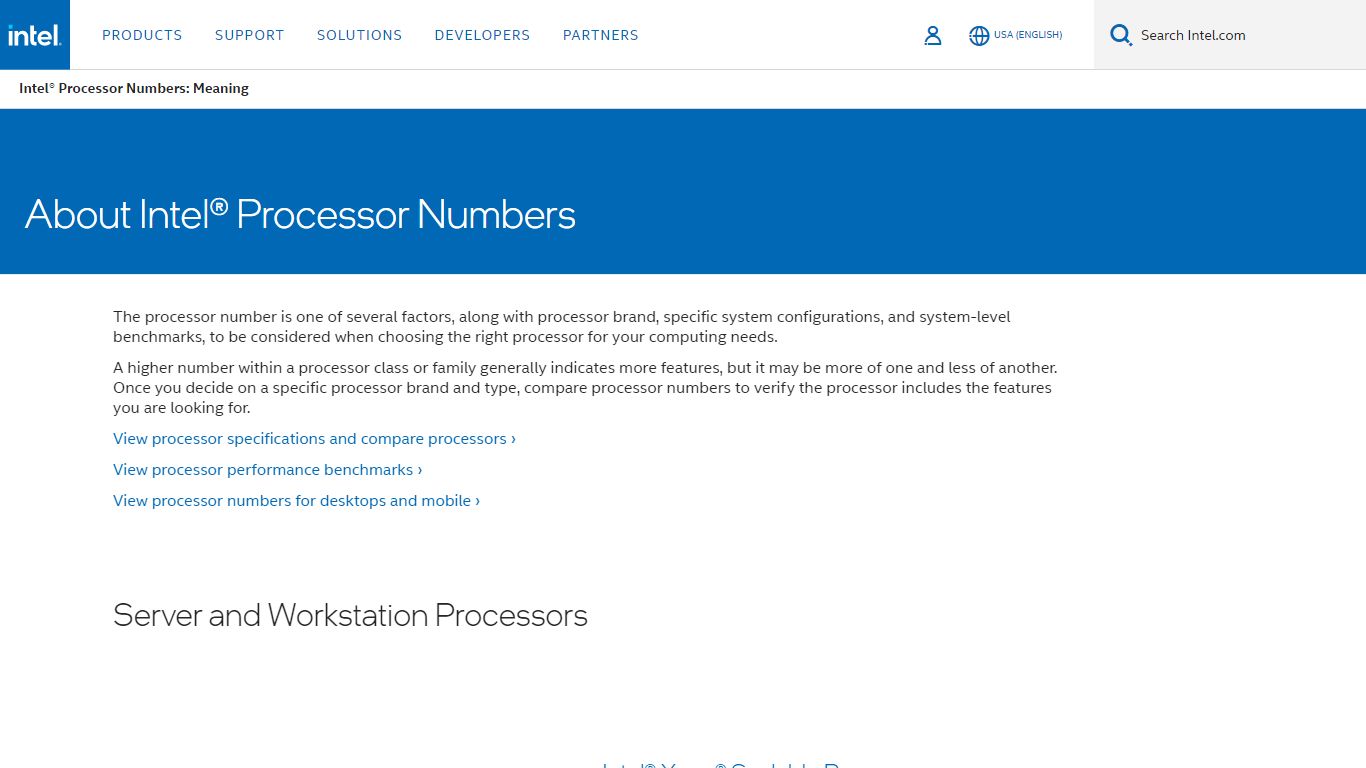 What Do Intel® Processor Numbers Mean?